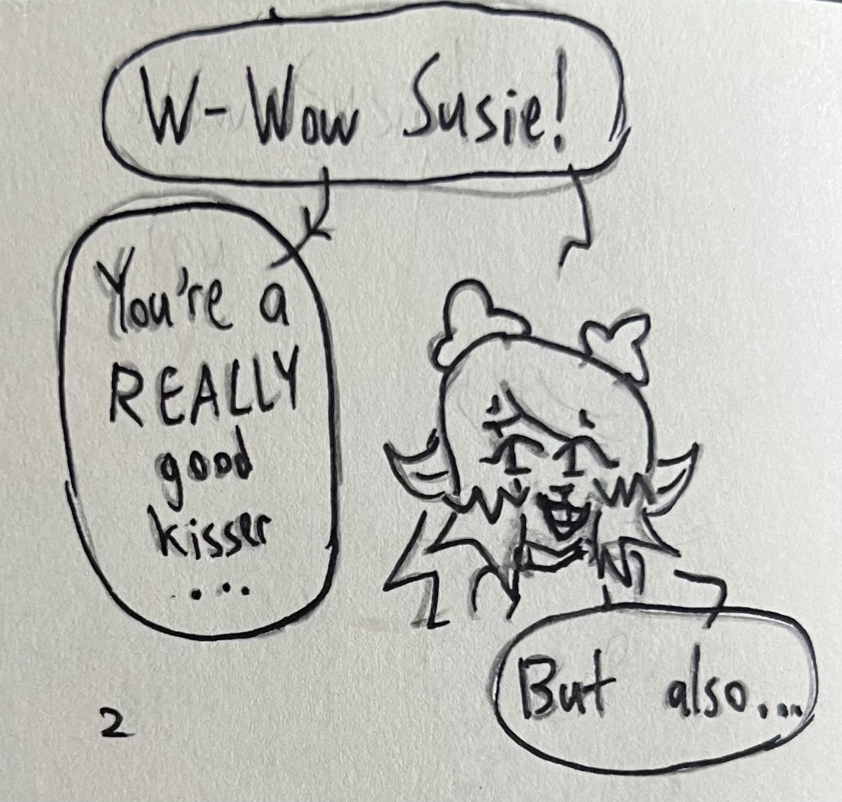 ShinyStarDragon's tweet photo. Gullible Kisser (Deltarune)

Suselle lol. (U might know this a reference to another meme lol)
#deltarune #deltarunechapter5 #deltarunefanart #deltarunesusie #deltarunenoelle https://t.co/5xkx9wZyoZ