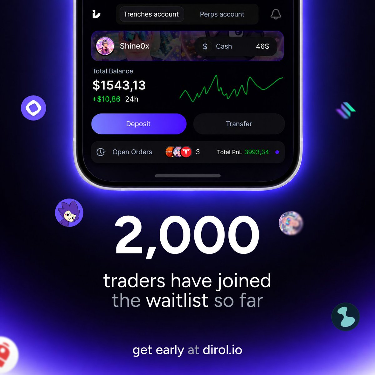 DirolLabsX's tweet photo. 2,000 traders have joined the waitlist.

they're choosing better execution over 10% off-market fills and oversized fees

accelerado from here. https://t.co/beT0oVoM63