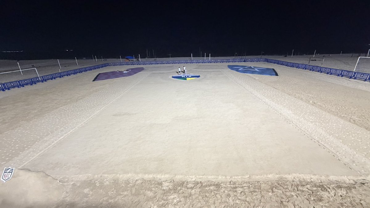 sqlmii's tweet photo. 🏈 HISTORIC DAY IN RIO!
The iconic Maracanã hosts its 1st NFL game: Cowboys vs. Ravens! 🇧🇷
From Fla-Flu to football, Rio is electric with helmet balloons over Lagoa &amp; Copacabana sand art!
Predictions? 👇
#NFLRioGame #DallasCowboys #NFLBrasil #Maracana https://t.co/aFMbpFXOi7