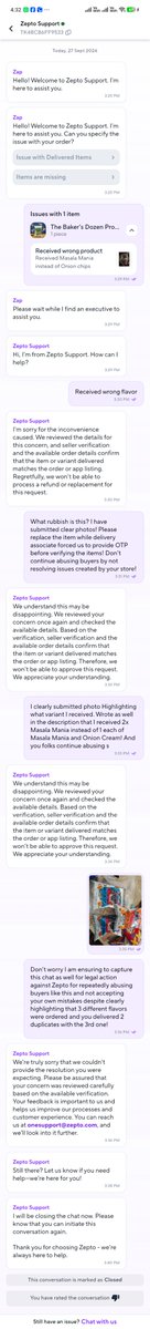 Prraanshu's tweet photo. @ZeptoNow - Just because you deliver through OTP, you don't allow replacement of undelivered or different item delivered, why?

2nd time you are doing while your delivery associate don't allow us verify the delivery and only told to count the number of items delivered! https://t.co/TZL0E2Tq5g