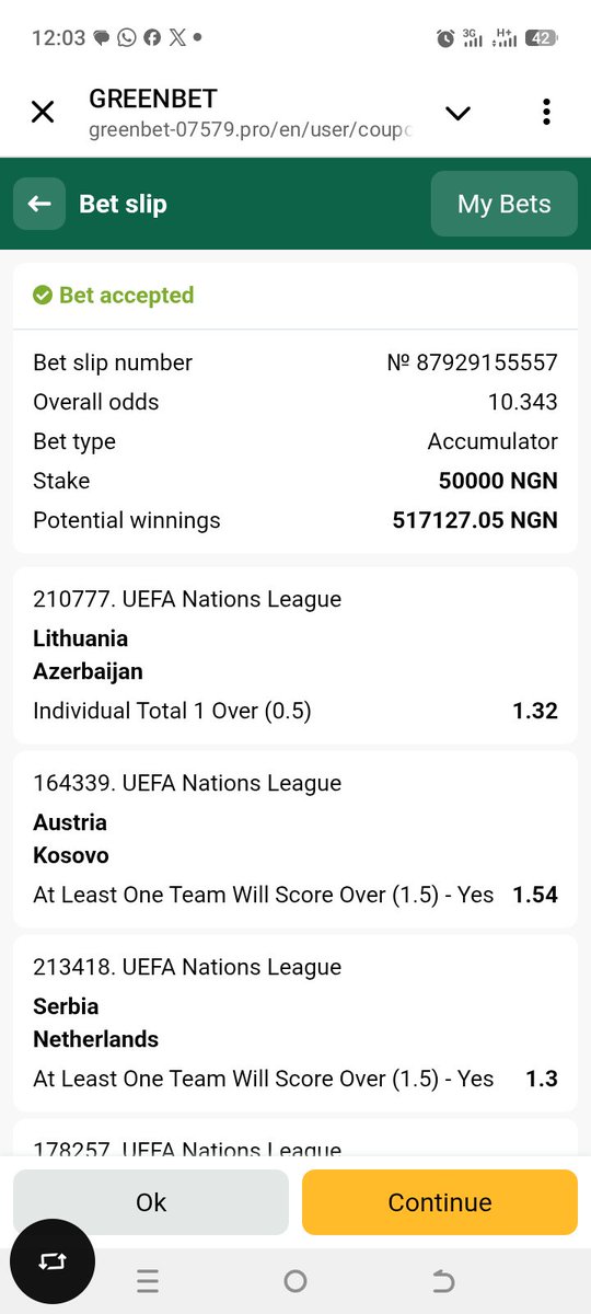 Lightbets2's tweet photo. Top picks 💯

GREENBET CODE: CDDJP

⭐⭐Register on greenbet via link👉👉👉 https://t.co/4NmW6Er7Rr

🏆🏆Use promo code GLMM

and get 100% bonus on first deposit https://t.co/vX5yvMa2aO