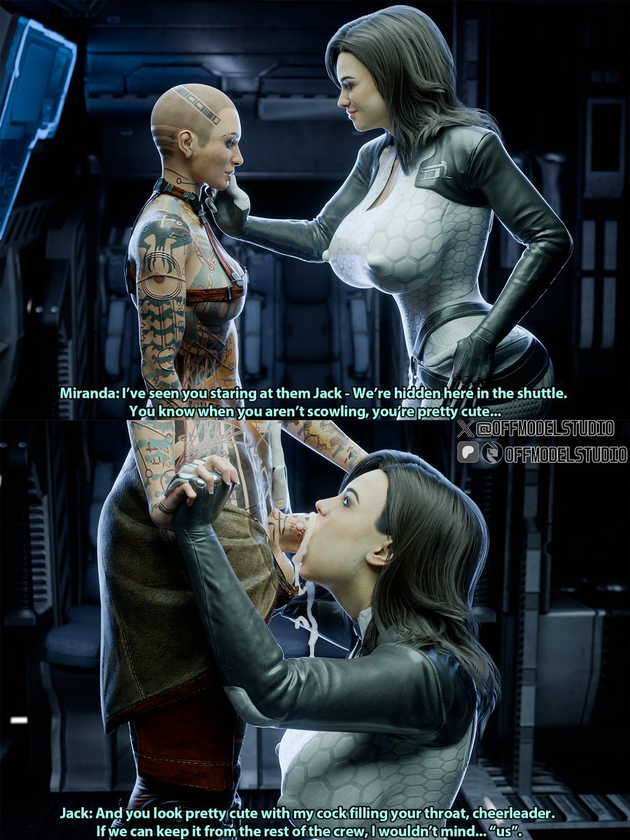 offmodelstudio's tweet photo. The Normandy's cutest secret couple getting it on in the shuttle.

Miranda/Jack edit by @Rigid3d 
Original Jack model by @chych99 https://t.co/x7M6gc0Gqc