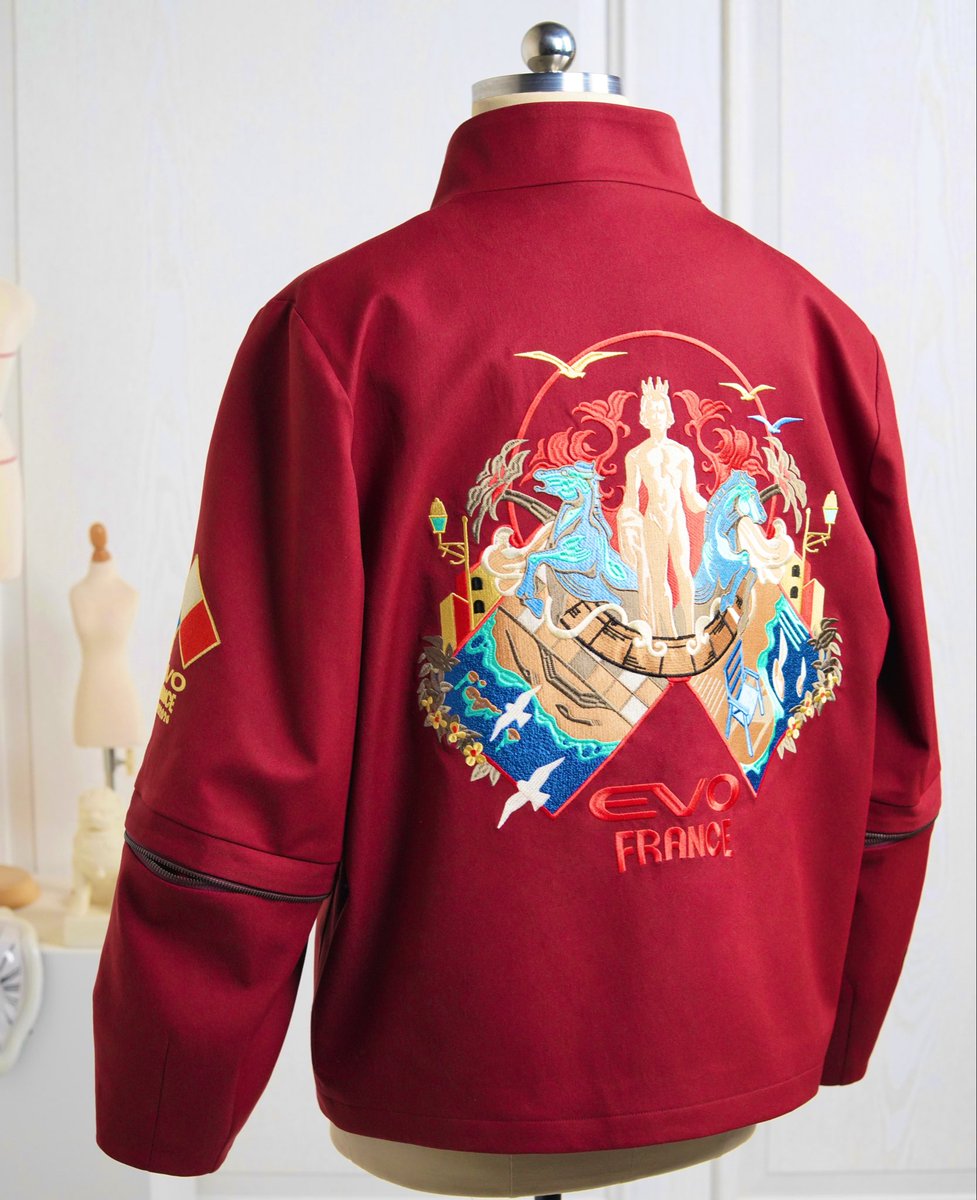 Sidnificus's tweet photo. Evo France 2026 Jacket

Inspired by #UFASHIONWEEK2, we are determined to make not only a piece of FGC collection but also a high fashion item that you can proudly wear at Paris Fashion Week.

This is our favorite design so far.

See y’all in the beautiful city of Nice~~ https://t.co/sARpy77VKw