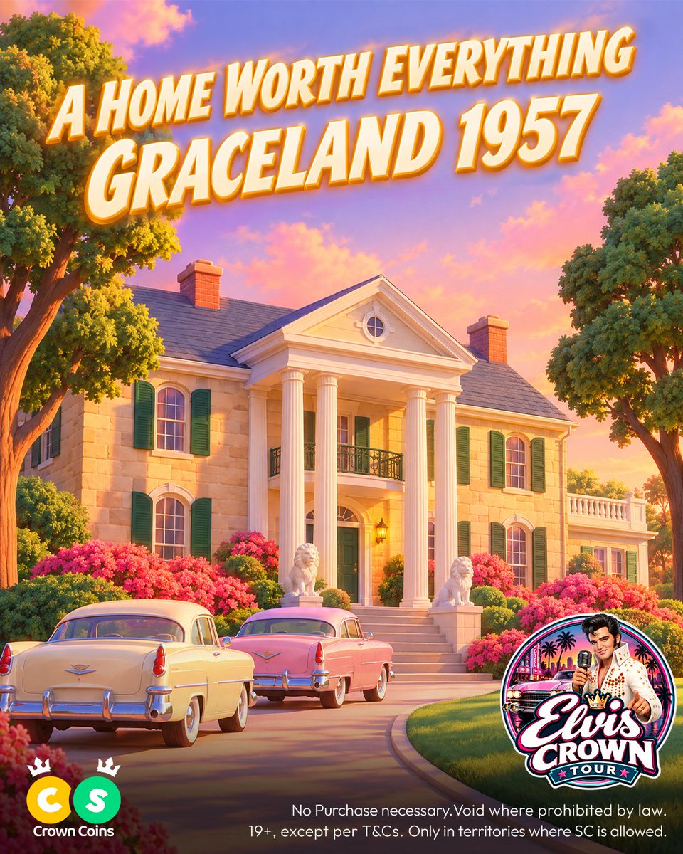 CrowncoinsC's tweet photo. 🚗 Elvis Journey: Graceland 🏡
The first thing Elvis did after making it? He didn't buy another car. He didn't throw the biggest party.He bought Graceland... and made sure his family was right there with him.
Turns out, being The King was never just about the crown. It was about taking care of the people who helped you earn it. 👑

Tag the person who's getting a room when you make it big. 🏡 (And yes... screenshot this. It's basically a contract.)
https://t.co/18tveNZt1Z