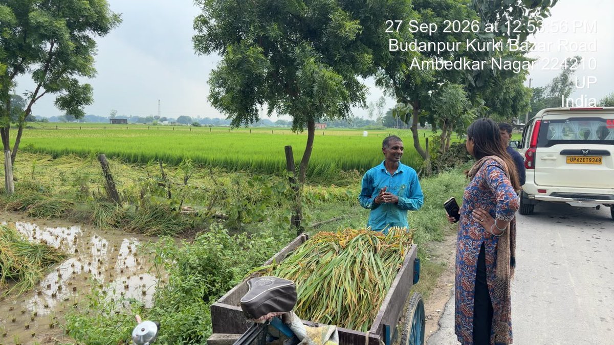 AmbedkarnagarDM's tweet photo. जनपद में हुई लगातार वर्षा एवं तेज हवा के कारण फसल क्षति के आकलन हेतु समस्त उपजिलाधिकारियों ने आज क्षेत्र में भ्रमण कर फसल क्षति का निरीक्षण एवं आंकलन कराया। गठित टीमें भी लगातार क्षेत्र में भ्रमणशील रहकर फसल क्षति का निरीक्षण एवं आकलन कर रही हैं। @UPGovt @InfoDeptUP @rahat_up https://t.co/IsoUkut5Ti