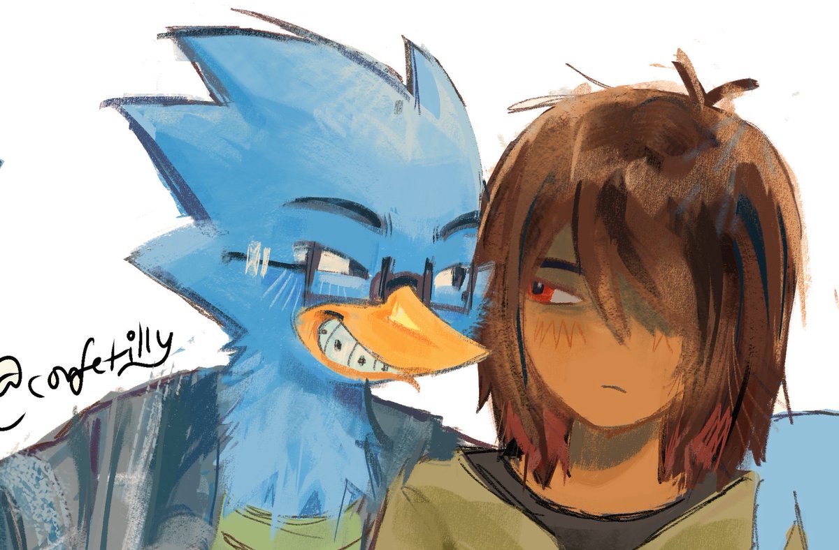 Confetilly's tweet photo. Goodbye I got lazy so I cropped the rest and then focused on their headshot lmaooooo  #kerdly https://t.co/CsQHWs63yY