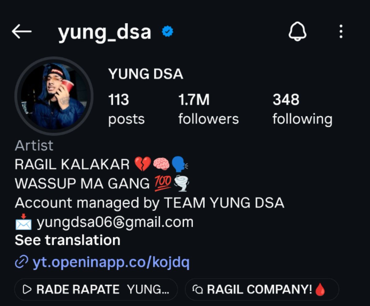RAGIL_F_C's tweet photo. 93.3K → 1.7M+ in just 15 days. ❤️‍🔥

Ye sirf followers nahi, Yung bhai ke liye logon ka genuine pyaar hai. 🫂
Bina agenda, bina force log khud judte gaye. ❤️

93.3K se millions tak… 🥹
Abhi toh bas shuruaat hai. Yung bhai we’re with you. 👑❤️‍🔥

#YungDsa #BiggBoss20 #BB20 https://t.co/B48eqGI9jY