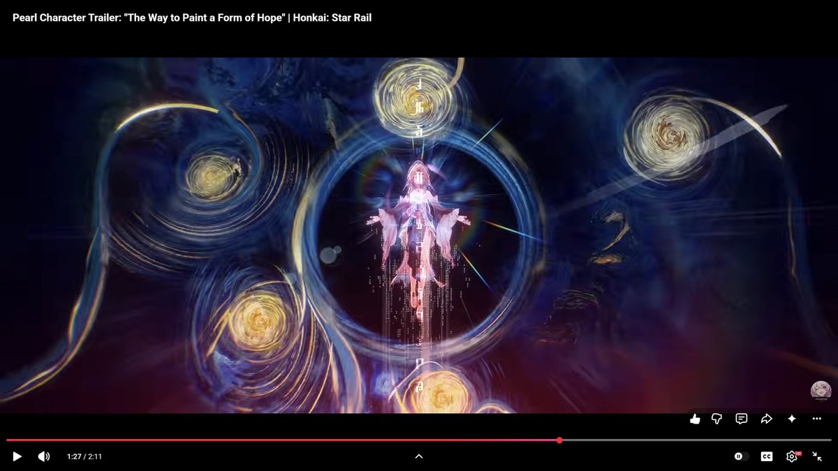 synonyms26's tweet photo. The script hidden in her power-up segment with Starry Night is MUST PROTECT. In that segment, she was being eaten by a red effect before the system called overload. The same script appears in the Oroboros mouth painting she has always had in her office behind her back. https://t.co/0YgLCtiCpP
