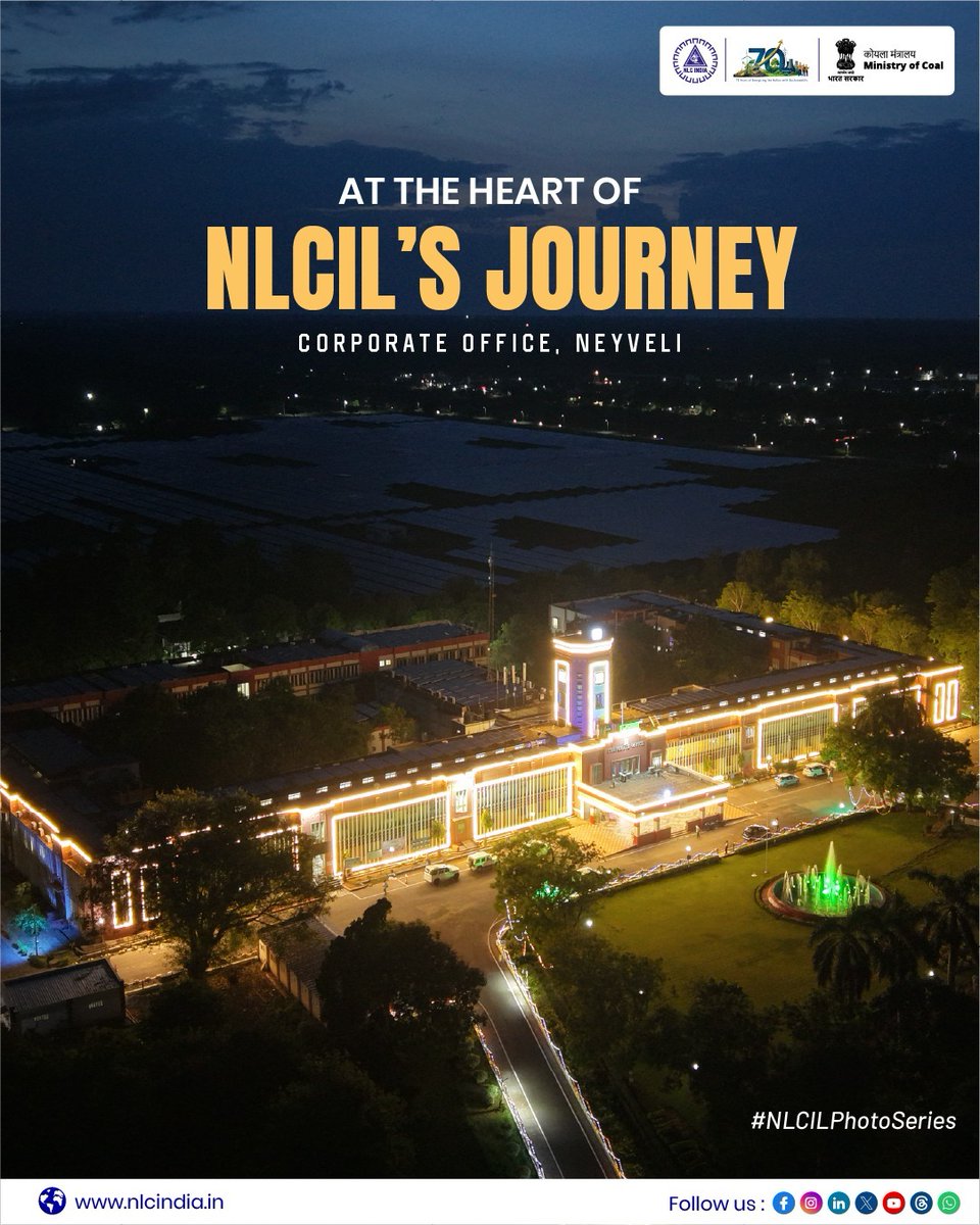 nlcindialimited's tweet photo. At the Heart of NLCIL’s Journey
A glimpse of NLCIL’s Corporate Office, Neyveli, representing purpose, direction and collective endeavour in a continuing journey of progress.
#NLCILPhotoSeries #NLCIL #NLCIndia #Neyveli #ThroughTheLens https://t.co/kLng9fZ62n