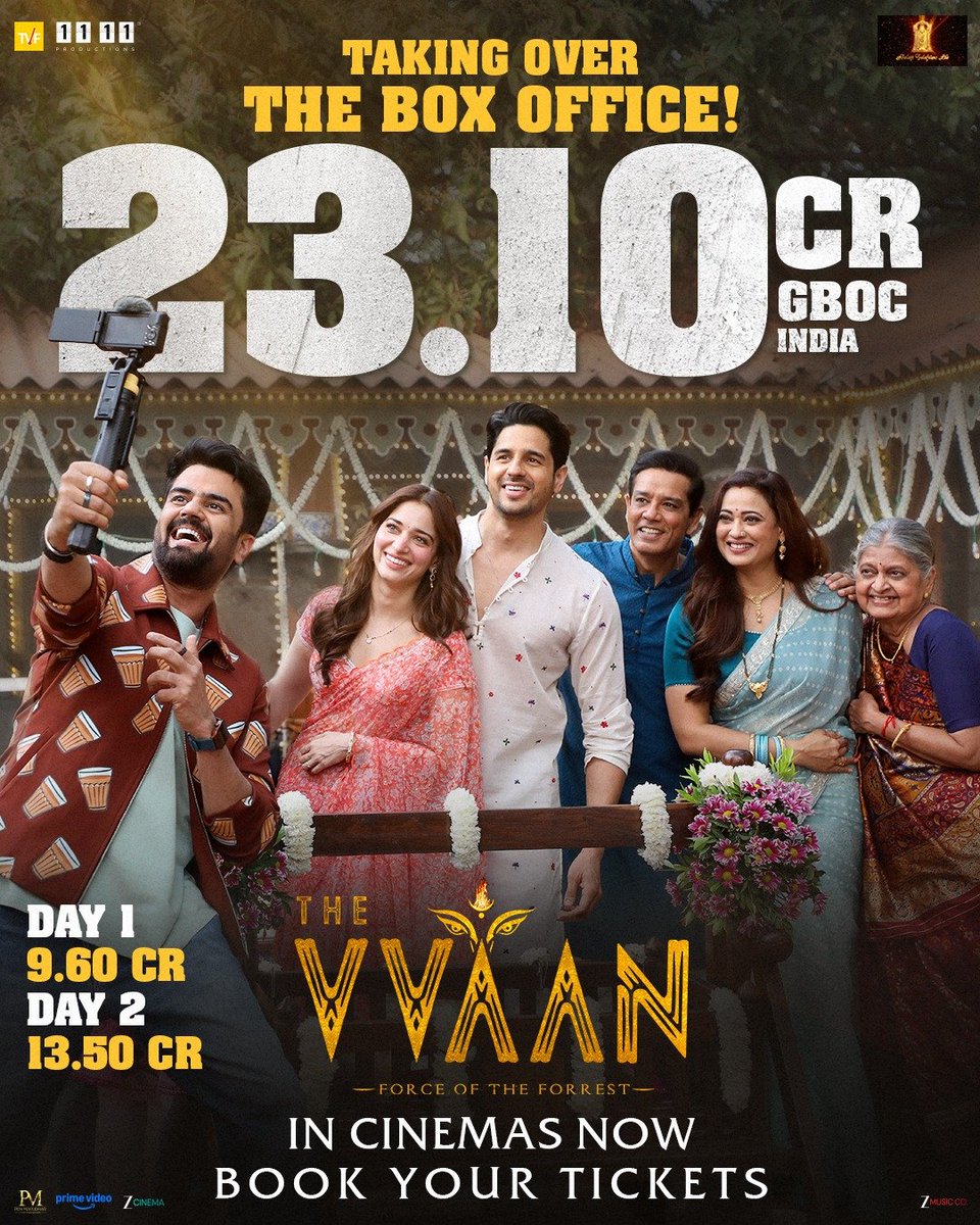 _SherSingh_'s tweet photo. Sidharth ka different avatar + Tamannaah + folklore world… audience seems to be enjoying the moviee 🔥 #THEVVAAN https://t.co/6mvVtLIOv3 https://t.co/e02dSvejmd