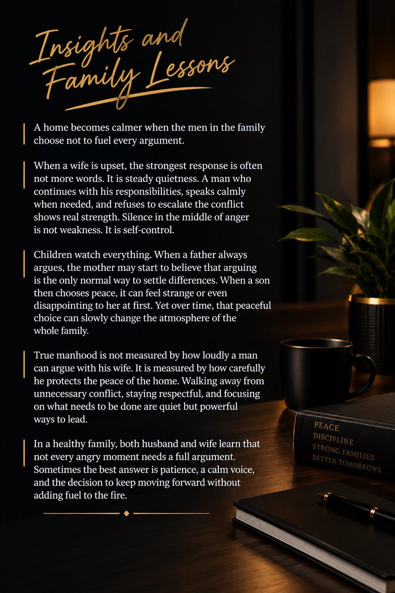 Biigsweett's tweet photo. Real strength isn’t always about winning the argument. Sometimes, it’s knowing when to choose peace.
A story every young man should read… But as a man, don’t tell anyone your deepest secrets, including your wife 👀
#RealStrength #FamilyLessons #YoungMen #ChoosePeace #Manhood https://t.co/zh482z7z7y