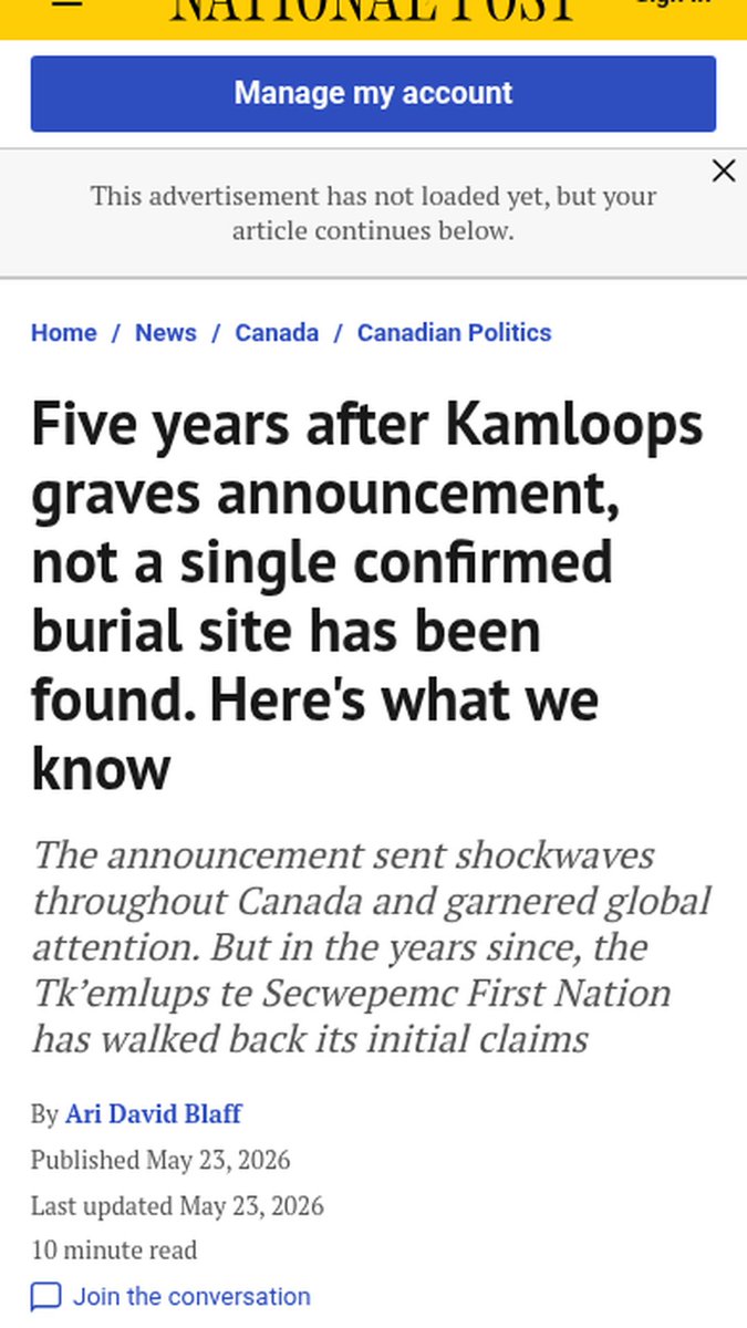 EagleMaplesky's tweet photo. Kamloops 2021: GPR “215” framed as children’s remains. Five years on — still no excavated, confirmed bodies. TteS Feb 2026: potential burials still under investigation. Radar isn’t a body. Narrative isn’t proof. Wake up. #cdnpoli https://t.co/MByuFcM8le