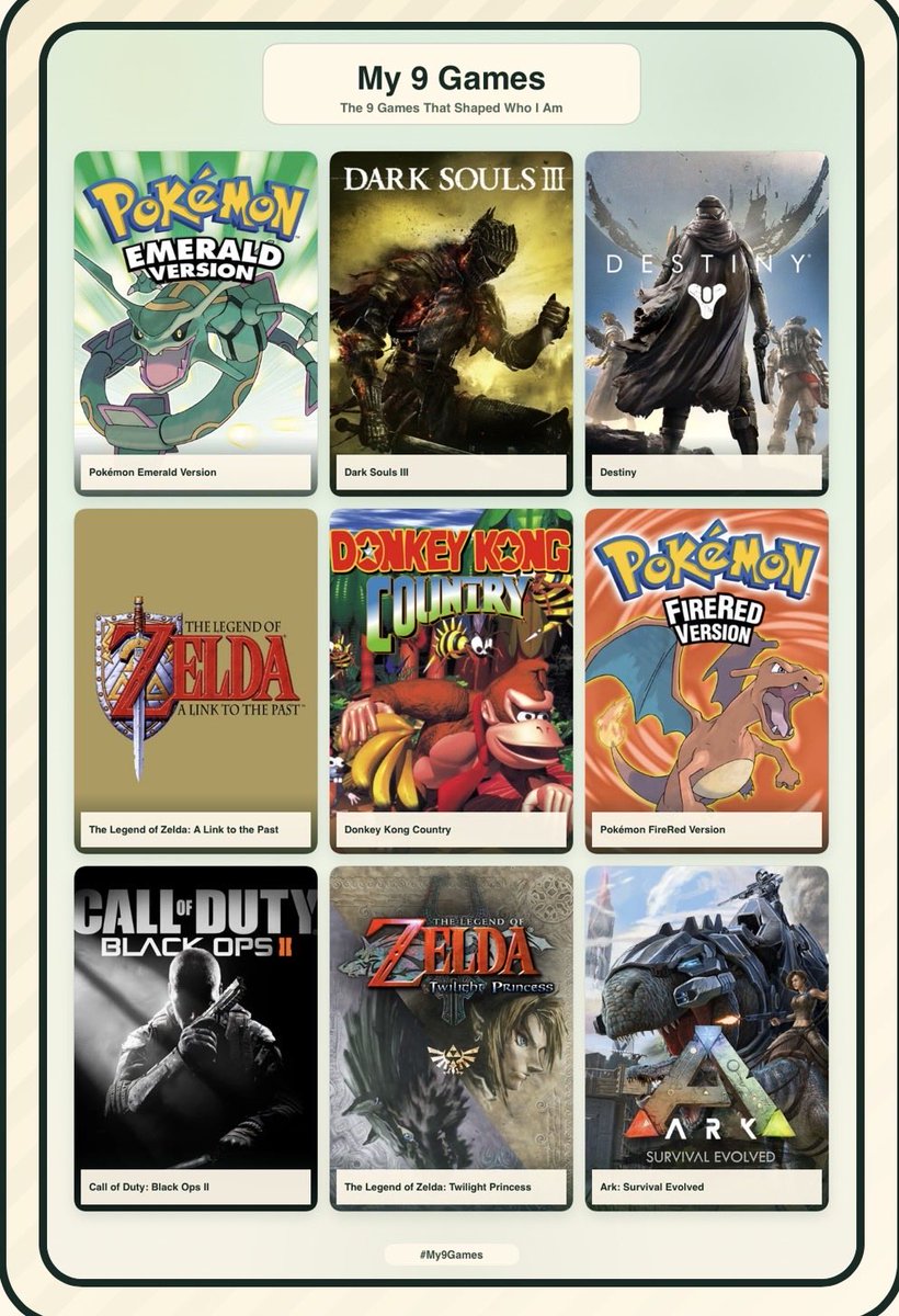 ImmortalHatake's tweet photo. 9 games that shaped me https://t.co/8gBlSEYtbS