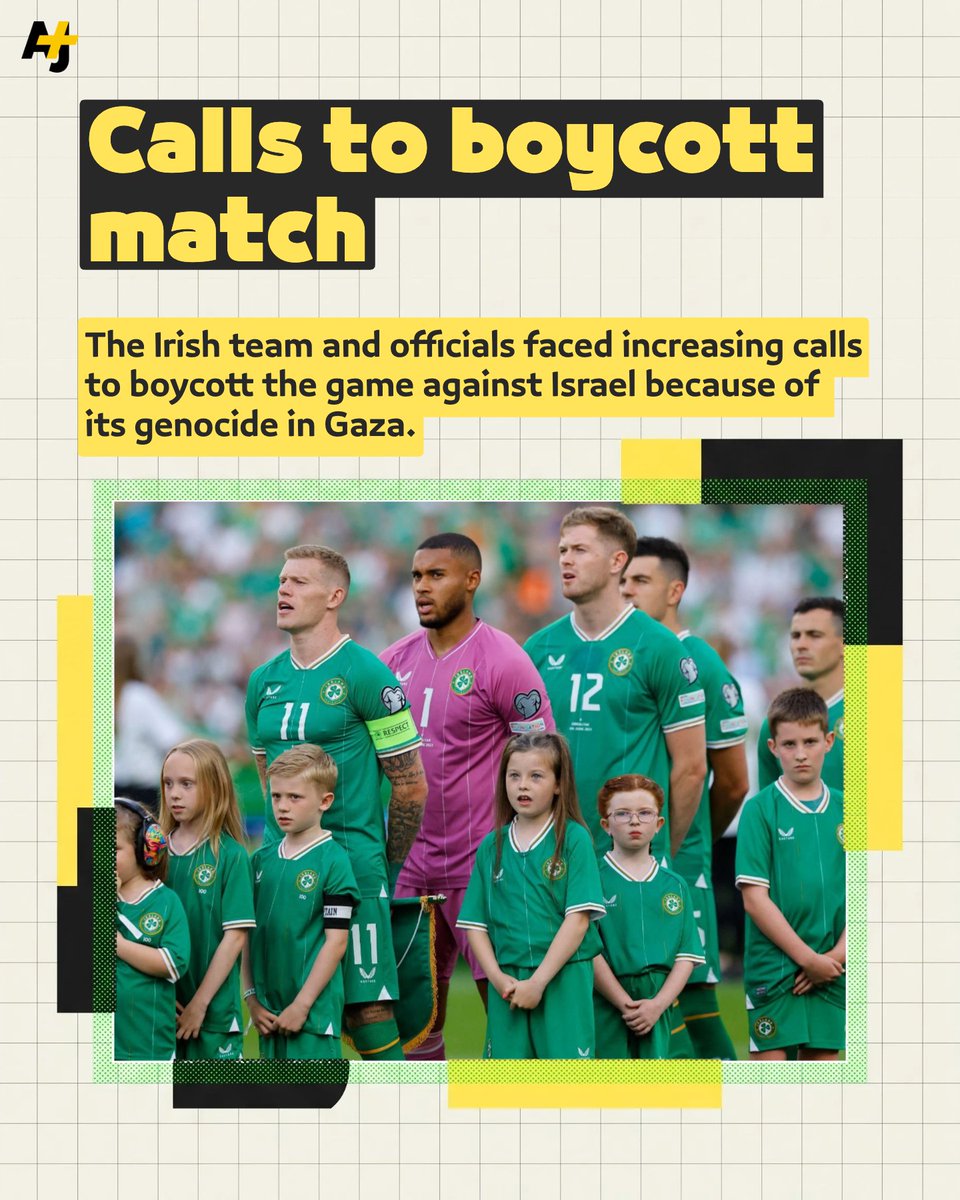 ajplus's tweet photo. Ireland goalkeeper Gavin Bazunu is refusing to play against Israel.

The footballer stood down, as the team voted to go ahead with the game. https://t.co/i5csHJS5EG