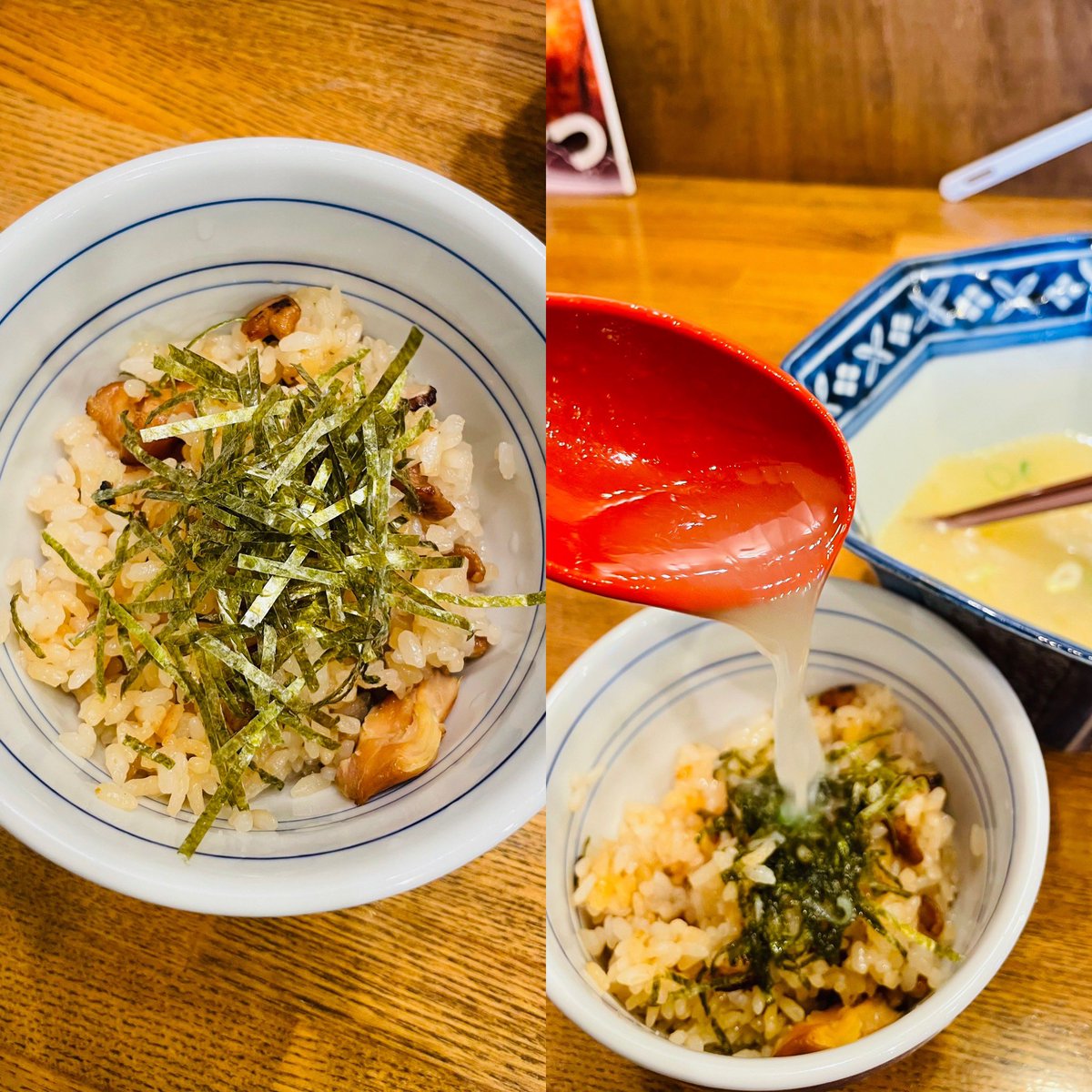 bloomramen's tweet photo. 㐂九家 さん　にて
「純鶏SOBA ~かけそばstyle~ 鶏めし付｣
力強い鶏!  にして端正
以前の定番メニューがこの日復活す
水と鶏のみの出汁 潮ダレ 細麺に九条ねぎ
さすがの味わい
+炭火焼き鶏の炊き込みご飯
そこに純鶏潮スープを×れば それはもう えも言われぬ味わいさ♪

2026年百四十二杯目 9/27限定 https://t.co/n9DwcKui88