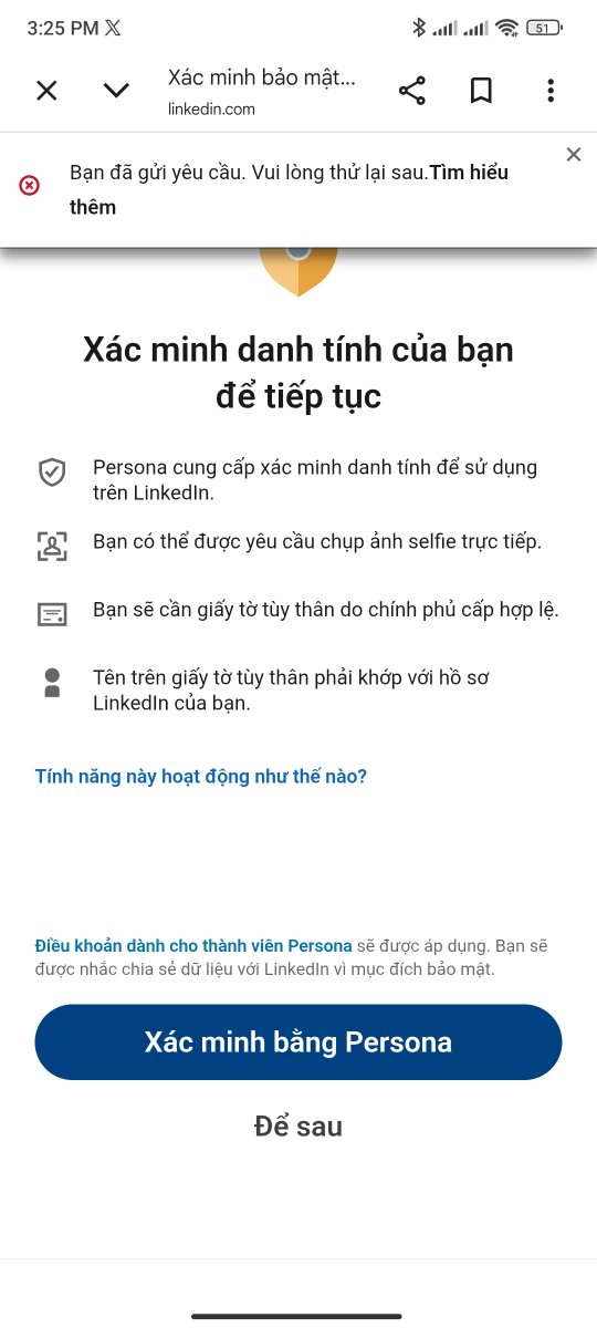 Kookielm2's tweet photo. @LinkedInHelp @sviyer Just help me with my account !! How can I continue to work if I can not identify my ID... It pops up an error like this... @LinkedInHelp https://t.co/ICwqpVcxPD