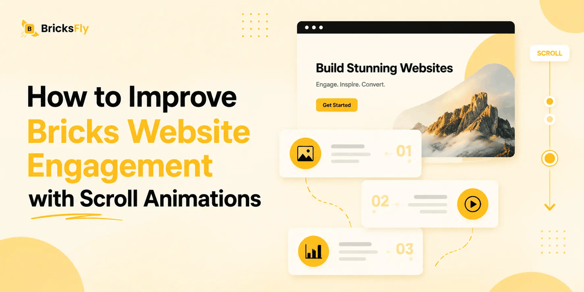 gobricksfly's tweet photo. Scroll animation should do more than look impressive. It should guide attention, reveal content naturally, and improve the browsing experience.
Learn where and how to use it in Bricks ๐
https://t.co/dkhzpL6Ufo
#BricksBuilder #GSAP https://t.co/DZsIGzZRNw