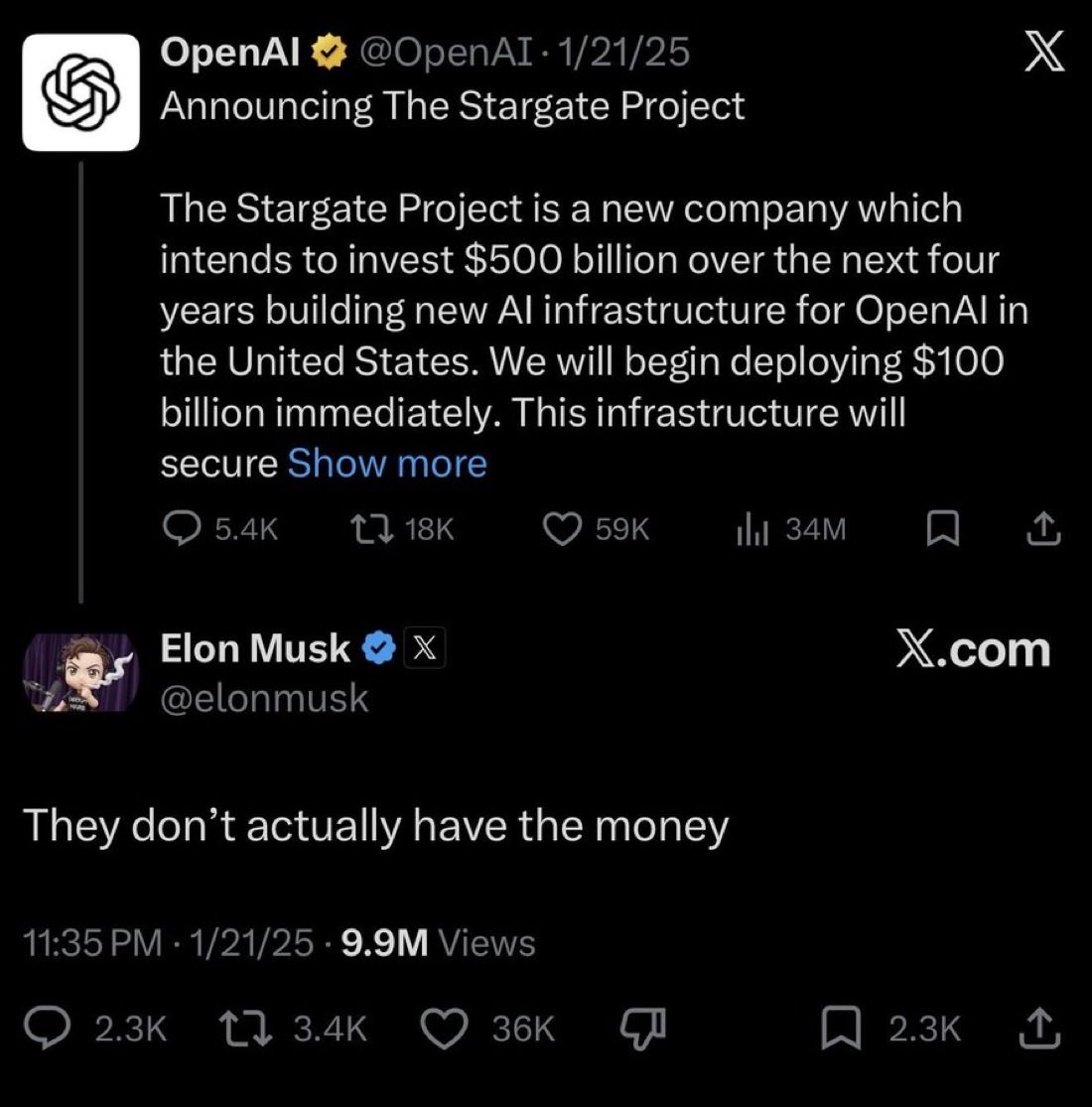 KatieMiller's tweet photo. OpenAI is out of compute. 

They’ve backed out of three Stargate projects. 

They don’t have the skill to build, but it’s also why they are raising again at an insane valuation. https://t.co/Ks3q2CNIch