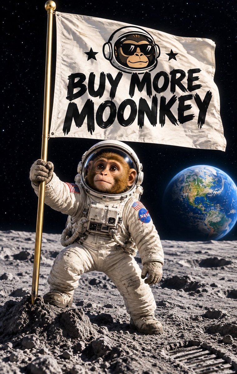 TrumpsBigMacs's tweet photo. Moonkey is now headed towards its Destination Moon.  Many loyal Moonkey interns have worked non stop to showcase this special coin.  This is just the beginning https://t.co/PKkmvjE72Q