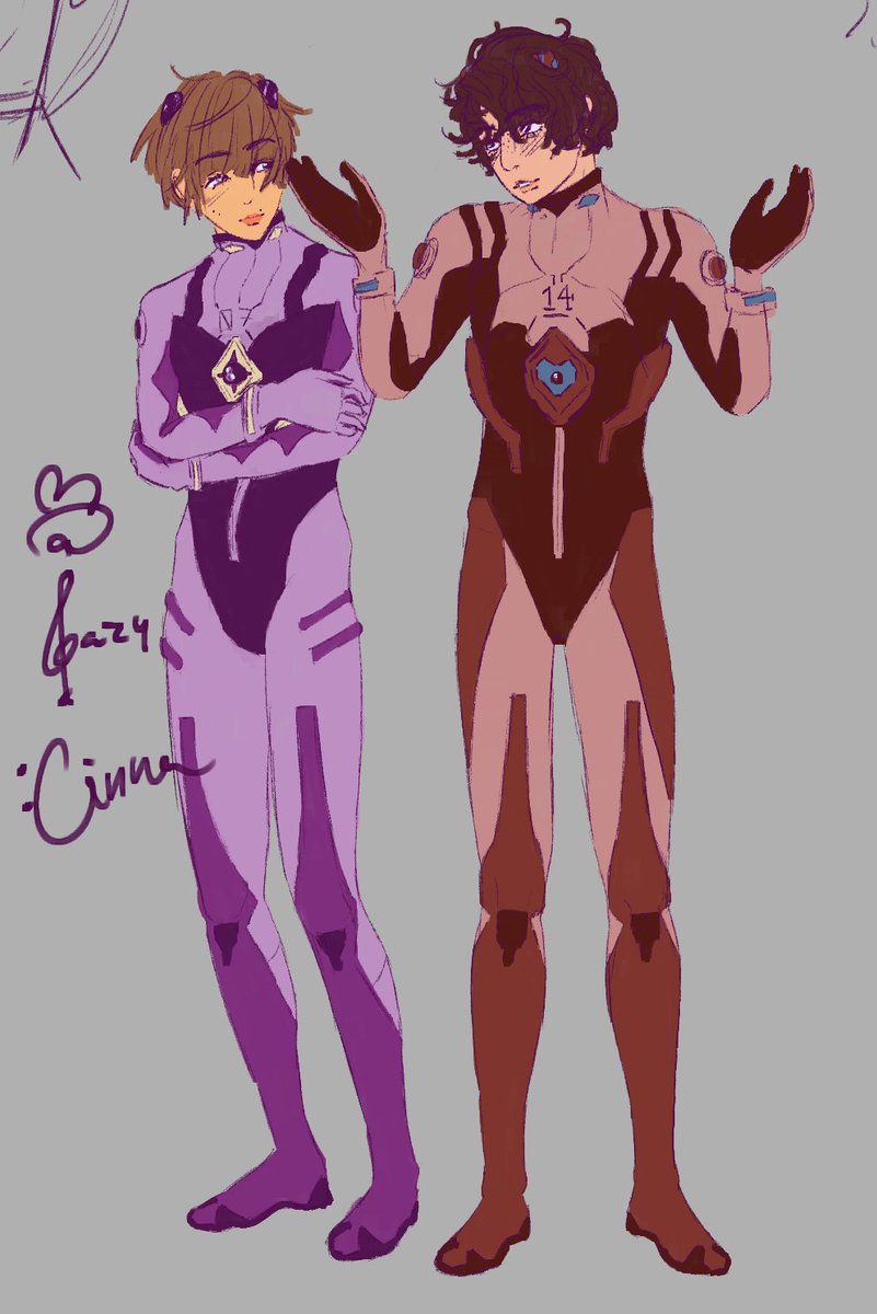 lazycinna's tweet photo. neon genesis evangelion #byler au https://t.co/dcSIjMqGuJ