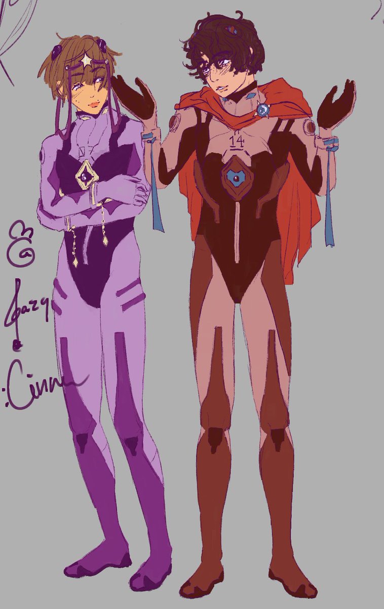 lazycinna's tweet photo. neon genesis evangelion #byler au https://t.co/dcSIjMqGuJ