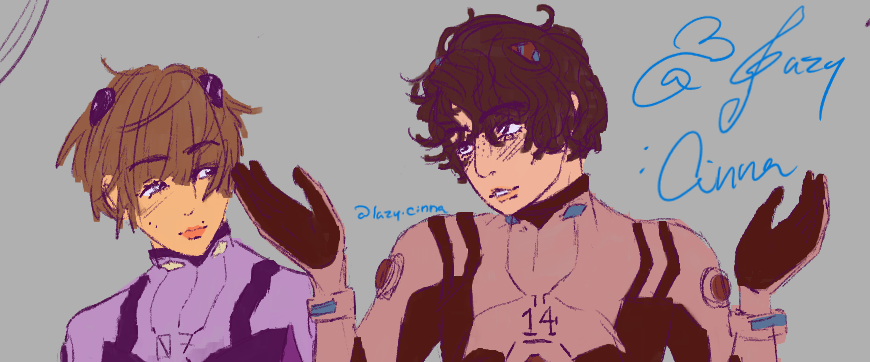 lazycinna's tweet photo. neon genesis evangelion #byler au https://t.co/dcSIjMqGuJ