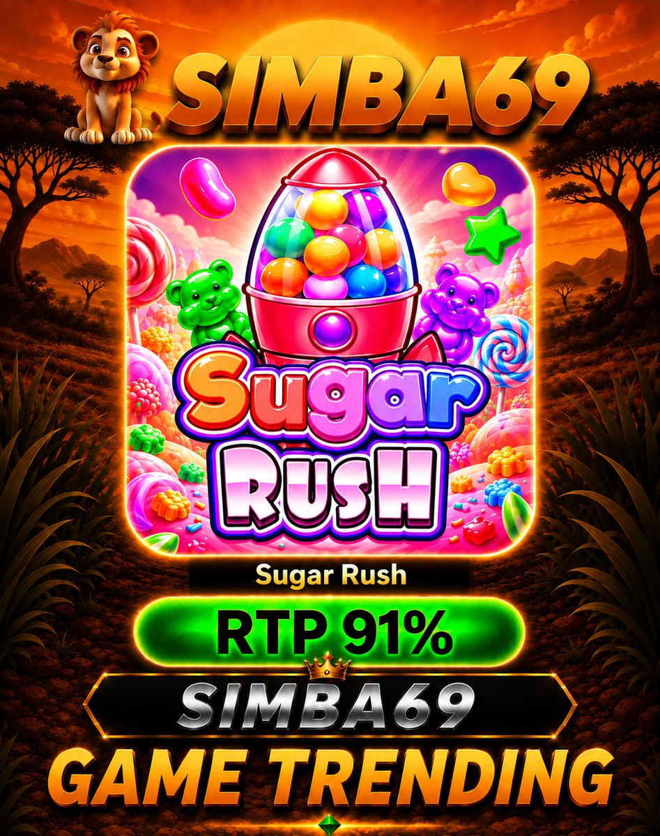 simba69_alter's tweet photo. 🍭✨ Sugar Rush hadir dengan dunia permen yang ceria dan penuh warna! 🌈 Nikmati tampilan visual yang unik, karakter menggemaskan, serta suasana fantasi yang menarik bersama SIMBA69. 🦁🎮 https://t.co/Fb0j68TyD0