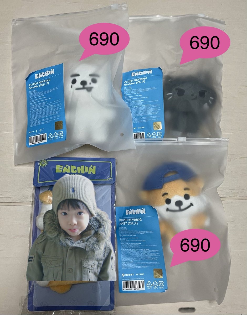 MustBMW's tweet photo. พร้อมส่ง/ราคารวมส่ง

Plush keyring ราคาต่อ 1 ชิ้น
- 690 : Jake, Sunghoon, Jay

สนใจ dm มาได้เลยคับ

#ตลาดนัดเอนไฮเพน #ตลาดนัดENHYPEN #ตลาดนัดเอนจีน https://t.co/QlTRV8znem