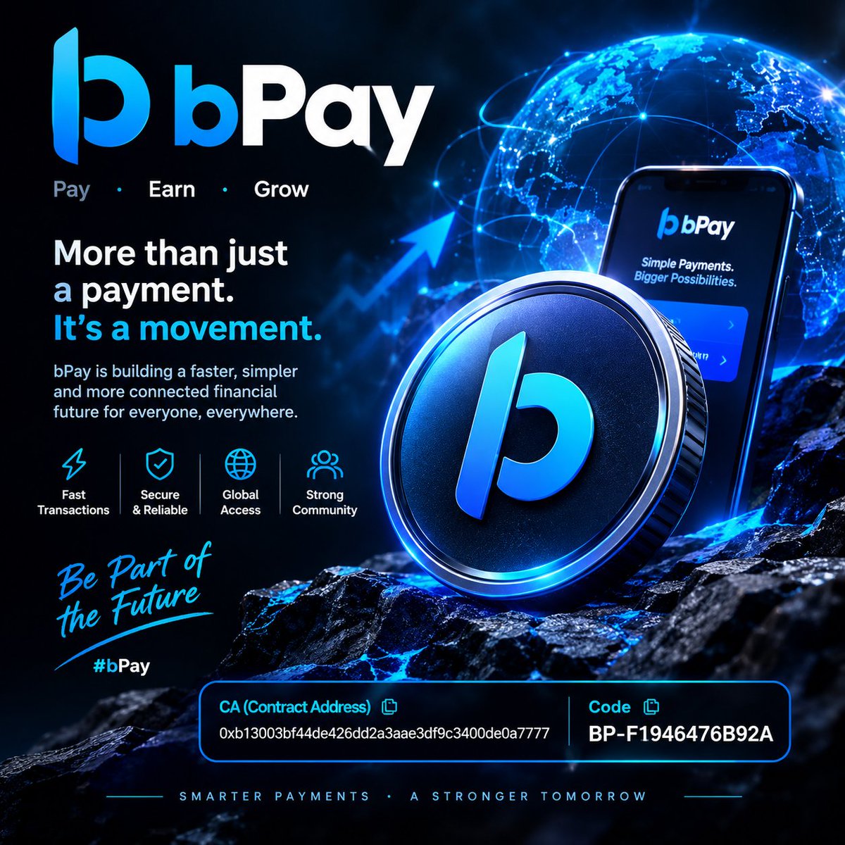 Kind7246Kind's tweet photo. 🚀 Exploring bPay and what it’s building in the crypto space.
I’m keeping an eye on the project and following its progress. Let’s see where bPay goes from here. 👀
CA: 0xb13003bf44de426dd2a3aae3df9c3400de0a7777
Code: BP-F1946476B92A
#bpay
#goviral
#bpaycreators @binance 
Repost https://t.co/ZwjuPqFblm