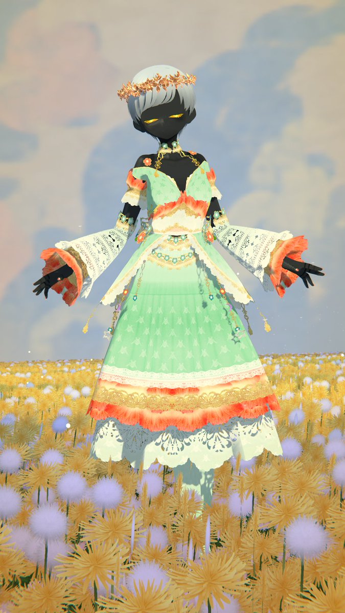 oioimo829's tweet photo. アルチーナ・キルケさんのドレス！装飾が細かくてお花畑や花冠系のアクセサリーがむちゃくちゃ似合う～！ https://t.co/MMFa1pTPNc
