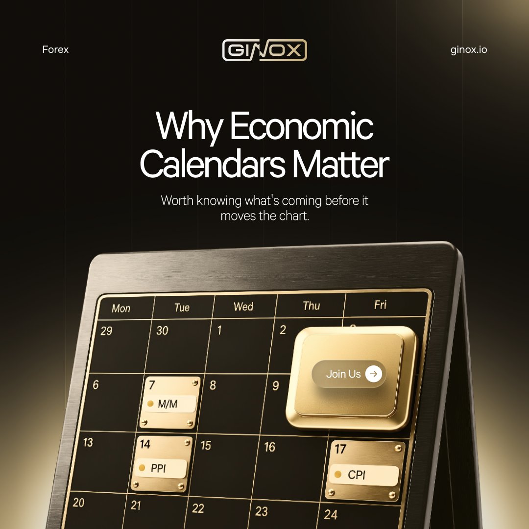 Ginox_Official's tweet photo. An economic calendar just lists upcoming data releases and events likely to move currencies, rate decisions, employment numbers, inflation reports.

Most sharp forex moves aren't random. They're scheduled. You just have to know where to look. https://t.co/vW4e2sQtjl