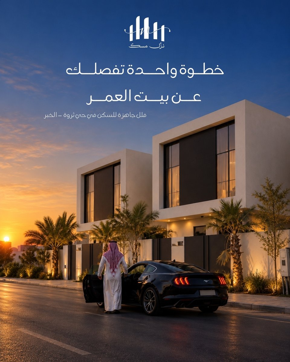 Faard_sa's tweet photo. خطوة واحدة تفصلك عن بيت العمر.
في نُزل مسك، فلل جاهزة للسكن في حي ثروة بالخبر، بتصاميم عصرية ومساحات صُممت لتمنحك الخصوصية والراحة التي تبحث عنها.
One step away from the home you’ve been waiting for.
At Nuzul Misk, move-in ready villas in Al Tharwa, Al Khobar combine contemporary design, privacy, and comfort for a home made around your lifestyle.
#نزل_مسك #Faard #فلل_الخبر #حي_ثروة #عقارات_الخبر