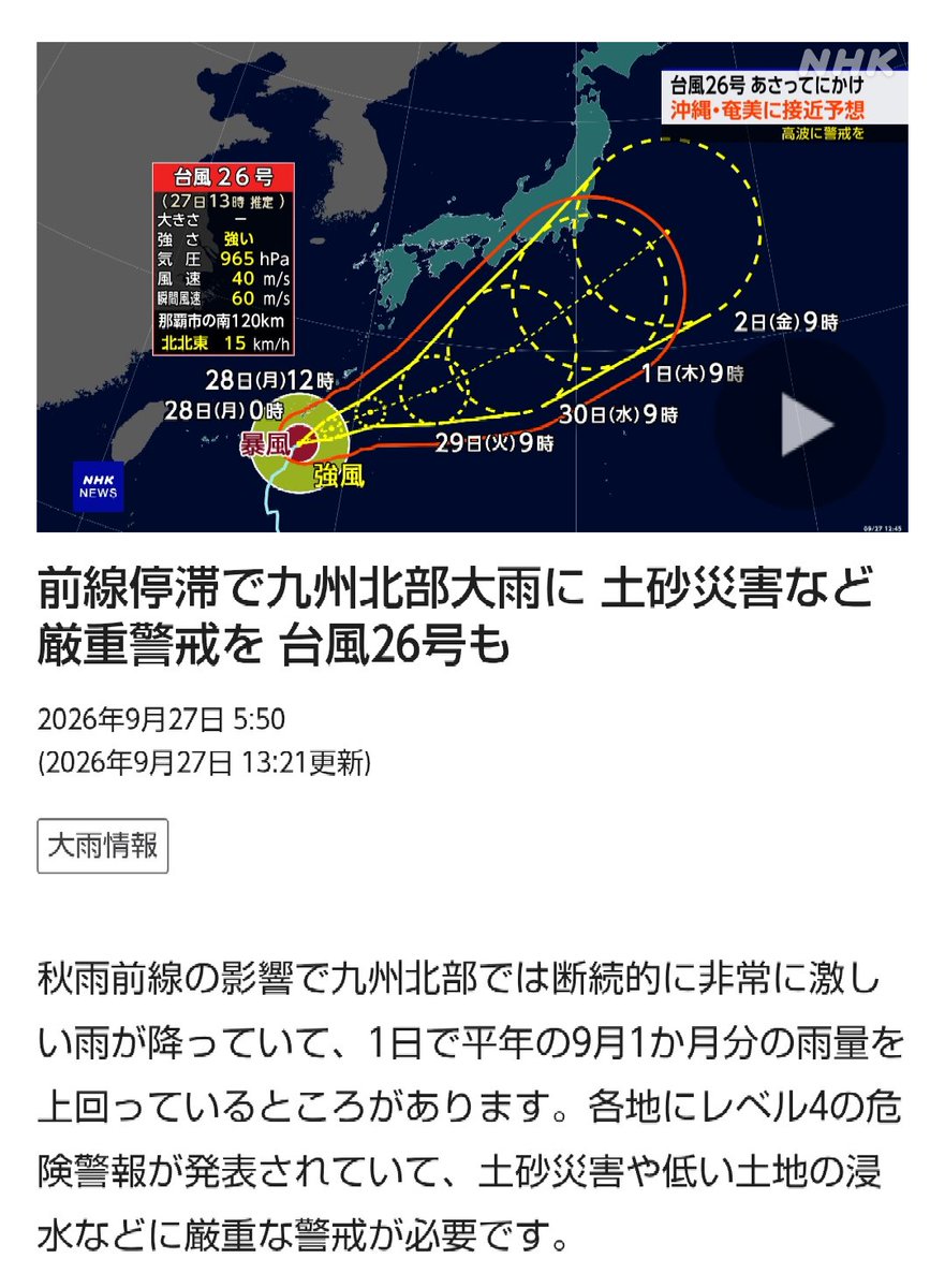 Tou8ma_Mi7zuki's tweet photo. 《承前》
 = 基本情報 = 
① #中心気圧 ⦅#CP⦆ : 965hPa [#2]🐈‍⬛(🎯) ＊
＋
② #進行速度 ⦅#MS⦆ : ⦅北北東⦆ 15㎞/h [#6(#33)]🦦(♣️♣️) ※
＋
③ #最大風速 ⦅#MWS⦆ : 40m/h [#4(#22)]◆(🎯🎯) ＊
＋
④ #最大瞬間風速 ⦅#MIWS⦆ : 60m/h [#6(#33)]🦦(♣️♣️) ※
⇩ … 〔 ↡ 串刺し演算 ↡ 〕 https://t.co/u0ehxp2Zkf