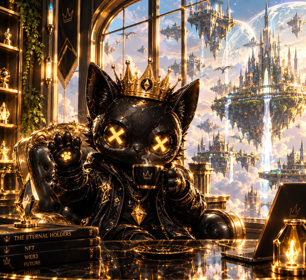 EternalHolders's tweet photo. ☕️👑 A quiet moment in the world of The Eternal Holders.
While the NFT market moves, our holders build their own world. ♾️✨
Discover The Eternal Holders.#NFT #NFTCollector #NFTCollectors #NFTCommunity #DigitalCollectibles #Rarible #Web3 #CryptoArt https://t.co/z1Ubkvv3Kz