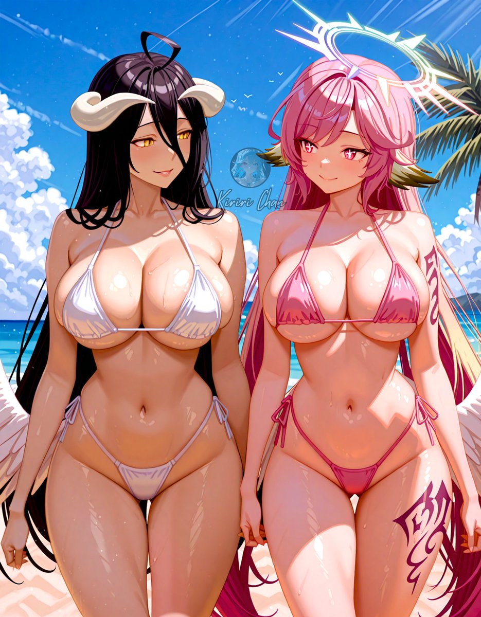 Kiriri_AIArts's tweet photo. Albedo &amp; Jibril Bikini ❤️👙

#Overlord #NoGameNoLife https://t.co/4Zf5IKhJVW