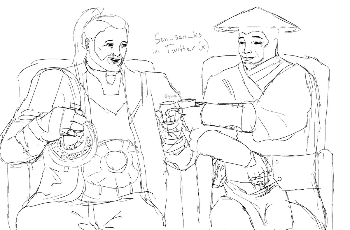 San_san_ks's tweet photo. Mortal Raiden (or rather, human) is relaxing with Bo' Rai Cho.
(where is my OLD MAN YAOI???)
#Raiden #boraicho #MortalKombat #mk11 #mkx https://t.co/rHcCgAg1MF