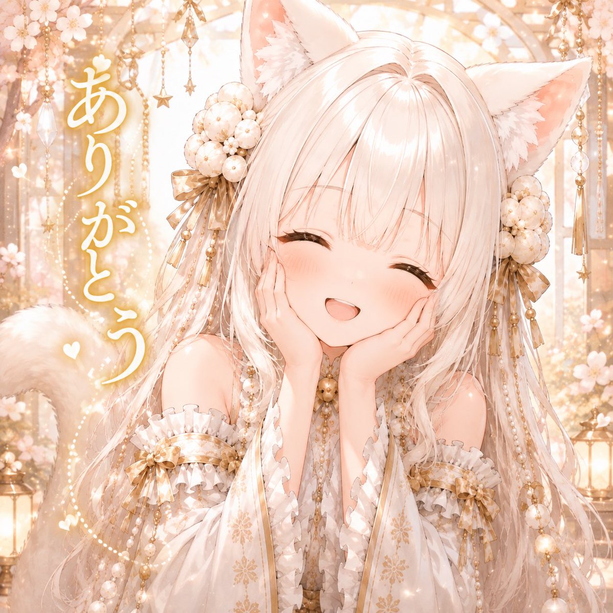 nyanmitsu1010's tweet photo. #今日のありがとうPT

⚪️今日のありがとう⚪️

★1バッジ＋1人✨️
フォロワーさん＋12人🎉
すごーい👏🏻💕

なんと、IRIAMフォロワー100人まであと4人！！

今日はおみくじ引きに来てくれてありがとう♪
来月の満月の日にもやるから、今回来れなかった人も楽しみにしててね🌕✨

#IRIAM #白玉にゃん蜜 https://t.co/6rEuZNY26e