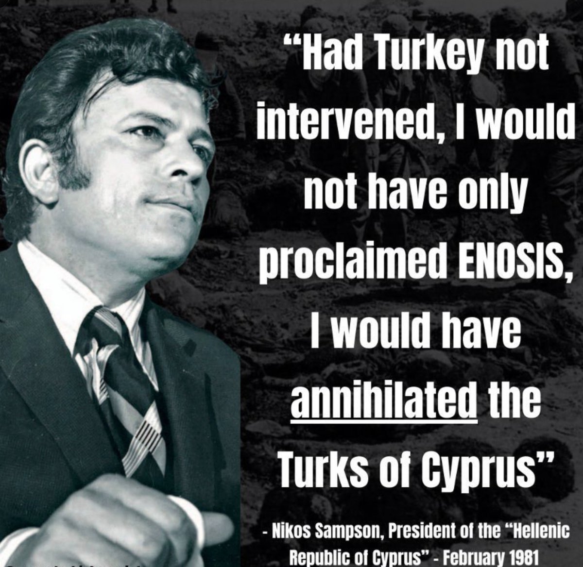 SayariAhmet's tweet photo. @Mish_K_ Turkish forces are in Cyprus to protect Turkish Cypriots from massecre https://t.co/bew5P6vVLc