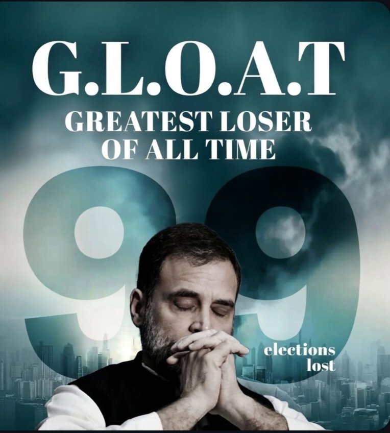 BJYM4Andhra's tweet photo. THE G.L.O.A.T @RahulGandhi

I love swimming in the sea:
Because politics didn’t work out, so now it’s swimming. 😂

when it’s rough:
Bro has years of political failure experience. 💀

It teaches you:
Election results taught him everything… except how to win. 🤡

that rough is just another kind of calm:
After 99 election defeats… even rough waves feel like a small thing💀