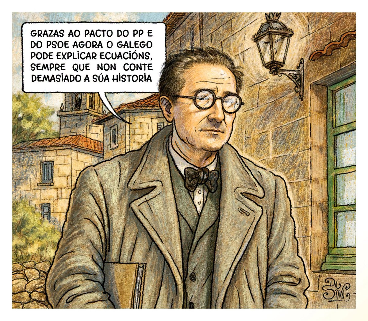 dasilvakiko's tweet photo. Hoxe A Silveira non medrou nas páxinas de El Correo Gallego, no seu lugar, aparece unha entrevista ao conselleiro de Educación.
Será cousa da silvicultura: ás veces, despois de tocar certas pólas, A Silveira precisa un día de poda.
Mañá veremos se volve medrar.
Déixovos a de onte https://t.co/Md6D4KcqYM