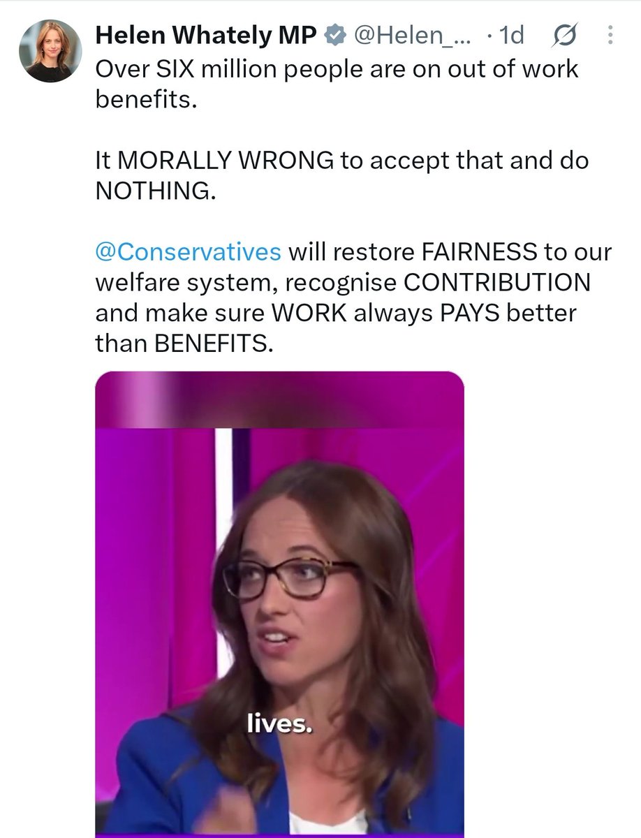 AmraWatson's tweet photo. Hmm, Helen Whately… there’s that phrase again: “MORALLY WRONG.”

£37,761 of taxpayers’ money in ONE YEAR, just for Helen's accommodation.

When ordinary people receive public money, it’s a moral failing. When Helen does, it’s an “expense.”

How terribly convenient. https://t.co/0o31yesX0A