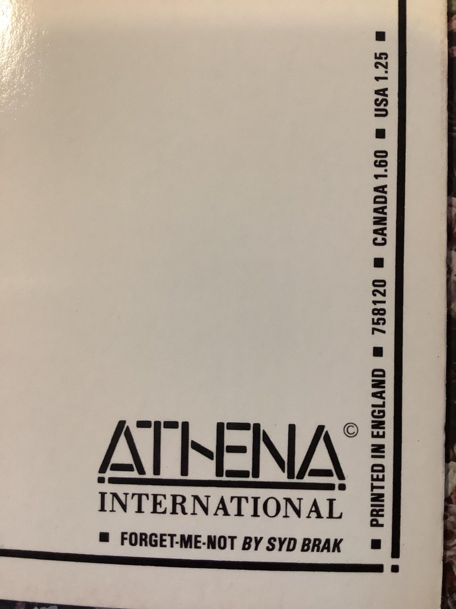 WatsonsVintage's tweet photo. NEW LISTING - What a FABULOUS 80s Design! Extremely RARE 1980s Vintage Athena Blank Greetings Card - 80s Woman & Rose Design 'Forget-Me-Not' by Artist, Syd Brak - Keep, Send or Frame https://t.co/d93cazsQNg via @Etsy #VintageCards #80sArt #SydBrak #AthenaCards #GreetingsCards #BlankCards