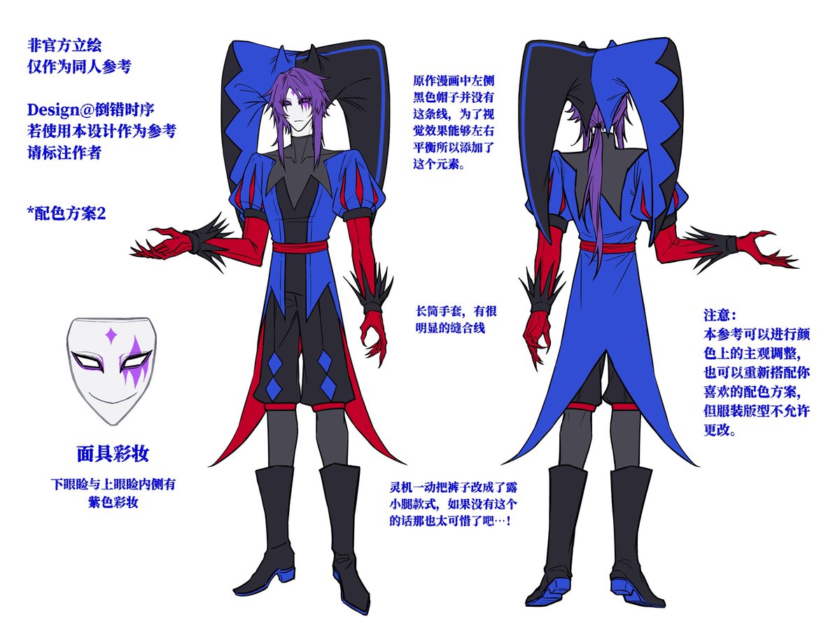 rampant_blaze's tweet photo. 因为没有全身图参考���所以重新设计了一下旧装Jester的立绘 https://t.co/4Cn1xbHzFg
