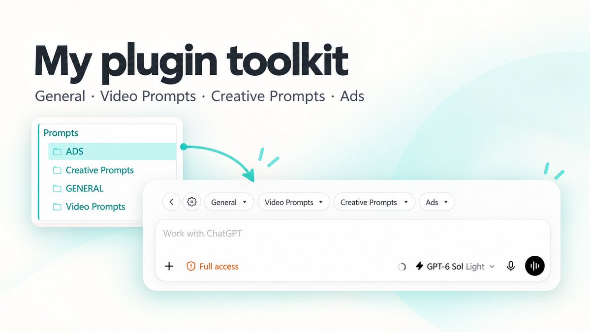kritso_ai's tweet photo. I built a toolkit that loads your .md files from Obsidian or wherever you keep them and lets you auto-insert prompts directly into your chat.

General, video, creative, ads. All organized and ready to use.

Your prompt library, one click away. https://t.co/RBZJaBLmgi