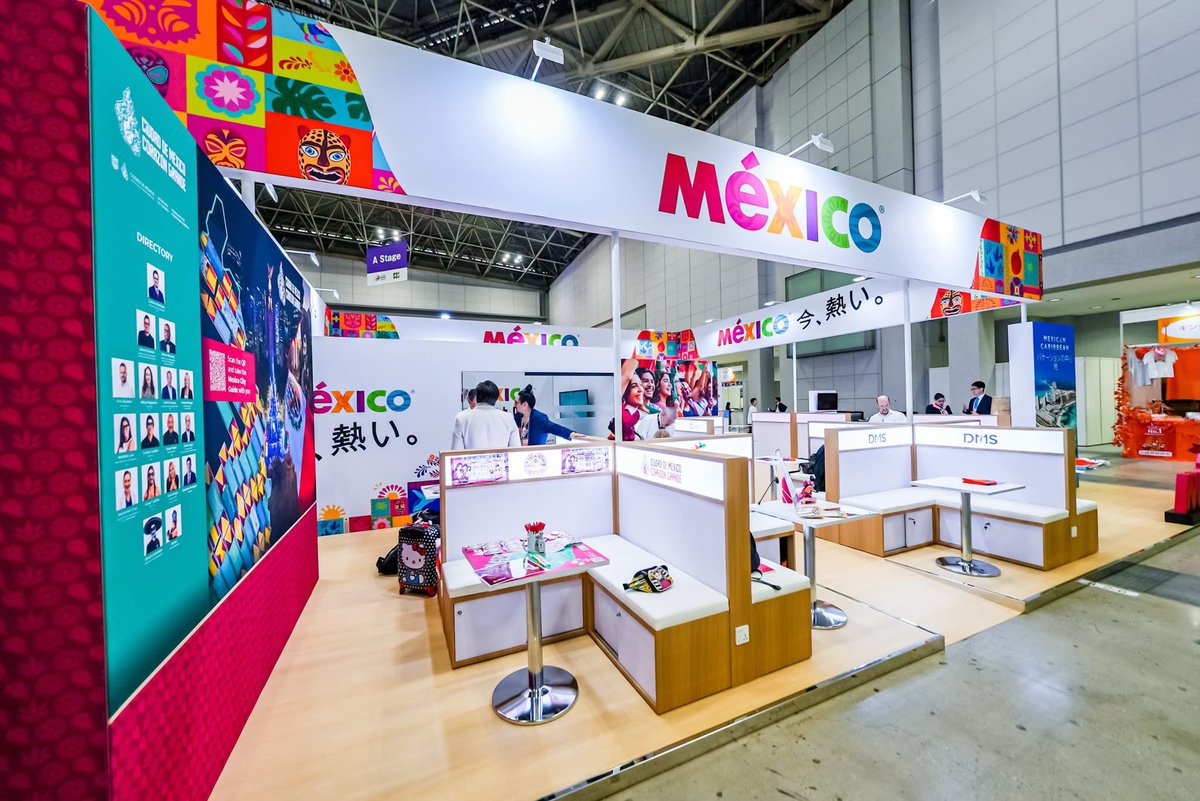 EmbamexJP's tweet photo. ツーリズムEXPOジャパン2026にて、メキシコパビリオンが実行委員長賞を受賞しました🏆🇲🇽

メキシコパビリオンに関わられ、ご尽力されました皆さま、受賞おめでとうございます！👏

@SECTUR_mx 
@t_expo https://t.co/7LS16j6XN4