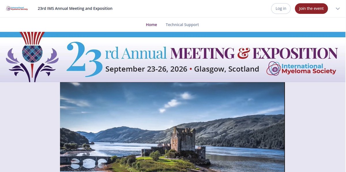 Myeloma Society (@Myeloma_Society) — #IMS26 — conference slide