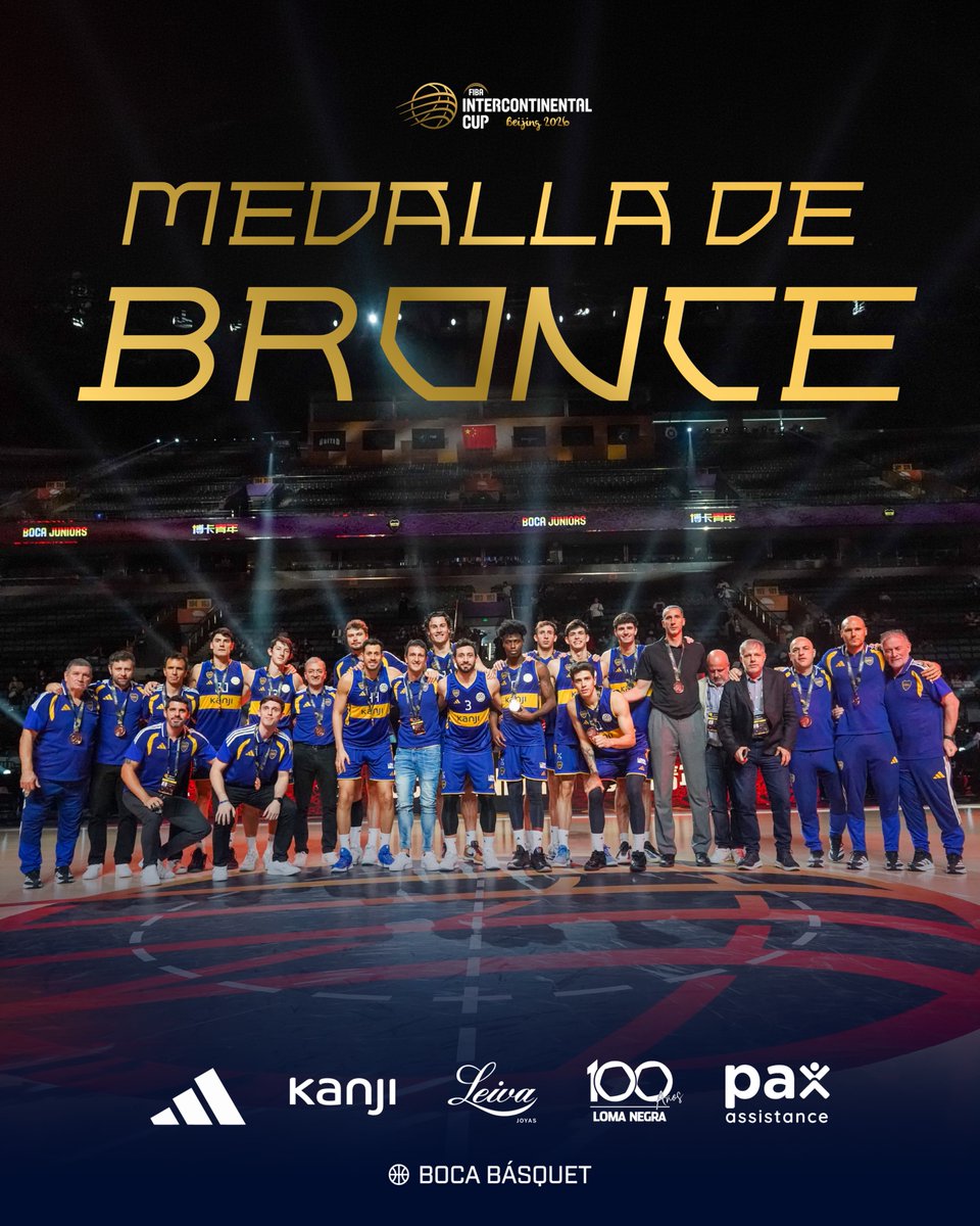 BasquetBocaJrs's tweet photo. Boca Básquet medalla de bronce en el Mundial de Clubes 🙌

#DaleBoca 🔵🟡🔵
#IntercontinentalCup 🏀 https://t.co/DavsA2hjuu