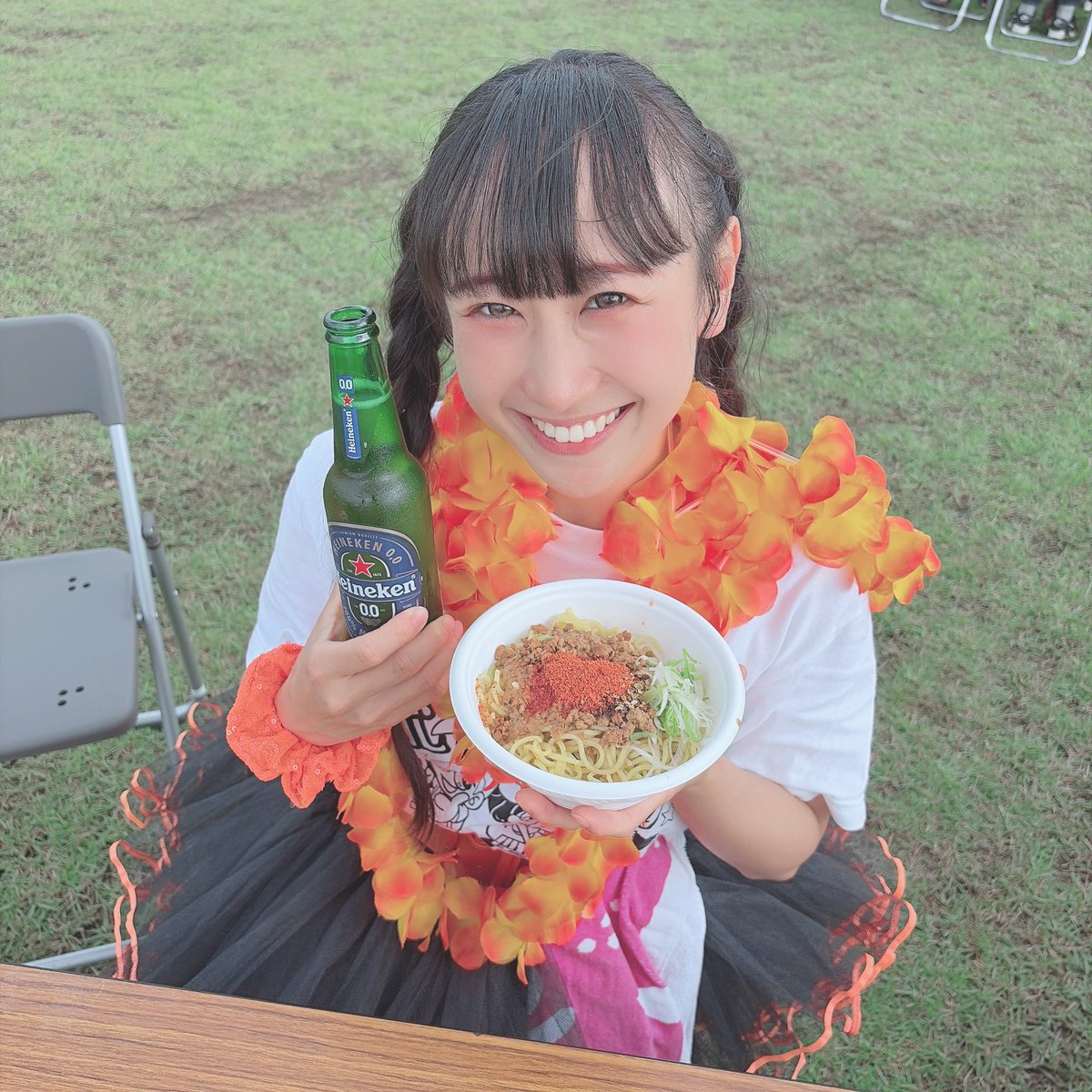 idolccccchi110's tweet photo. こんげんよんちぃ！

本日は
#やちおん2026 にて私を見つけてくださりありがとうございます🥹

流星楽団さんのバックダンサーとしておせわになりました『いいね、ちーね』です！

今後ともよろしくお願いいたしますです🥹

担々麺とハイネケン(ノンアル)飲んだ🐕 https://t.co/EYmKLrVESB