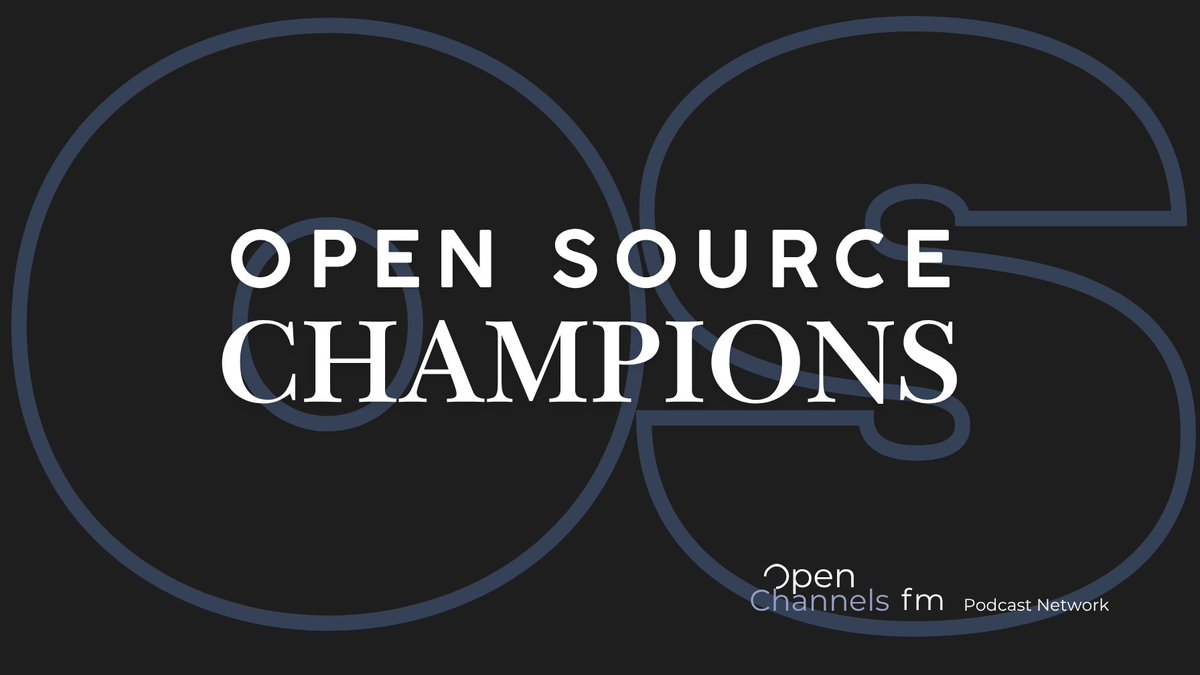 OpenChannelsFM's tweet photo. Recently we soft-launched Open Source Champions. What do you get:

Listing on our Champions page
A profile page
Your quote answering "Why Open Source?"
Post or episode on what led you to open source
Monthly episode sharing your voice

https://t.co/45xrzHglb9 https://t.co/chTn5ykWyw