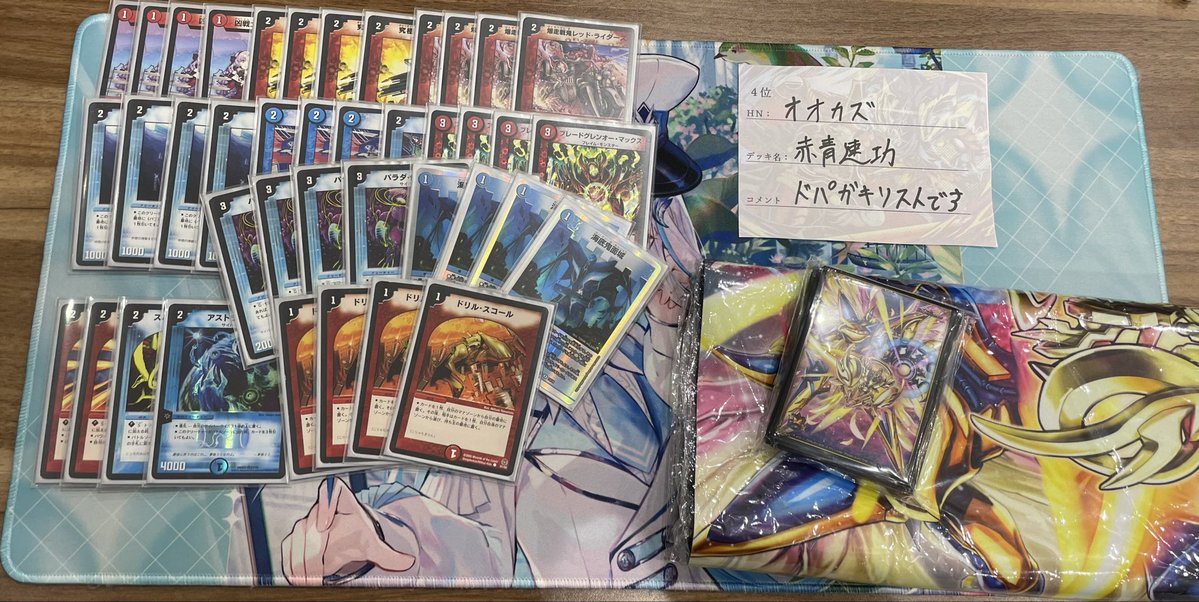 whitecatDMP's tweet photo. 第14回聖皇杯
参加24名  
1位プリズム【黒緑速攻】
2位山口【リースサムライ】
3位ますまる【黒緑速攻】  
4位オオカズ【赤青速攻】
おめでとうございます🎉
また次回の参加お待ちしております。 
#デュエマクラシック08 #聖皇杯 https://t.co/QvSF8zTAbJ
